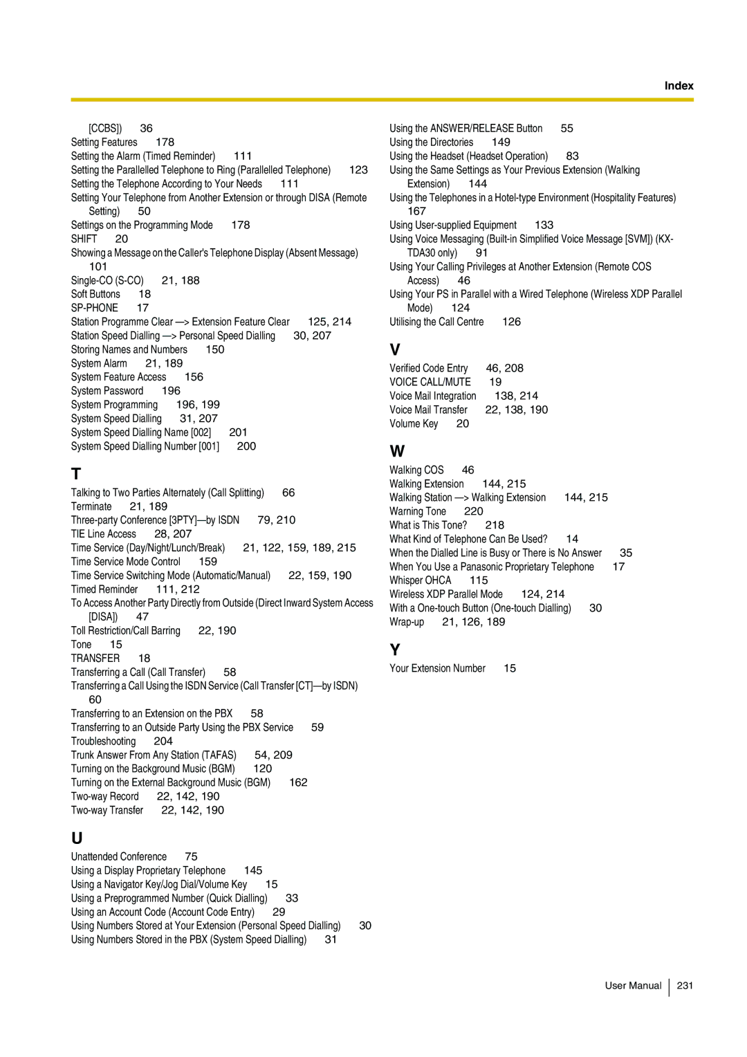 Panasonic KX-TDA200 user manual Disa 