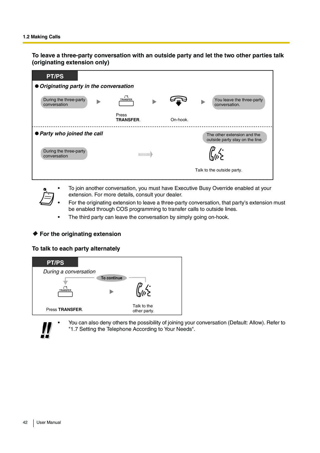 Panasonic KX-TDA200 user manual Originating party in the conversation, Party who joined the call 