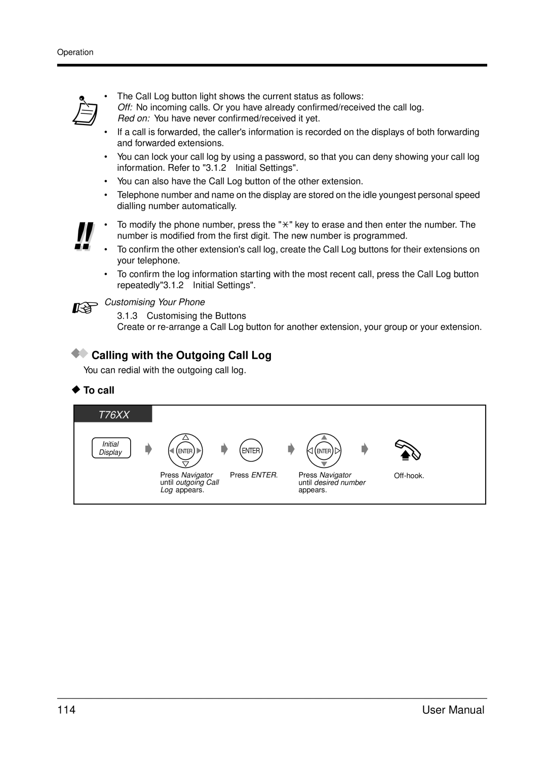 Panasonic KX-TDA200 user manual Calling with the Outgoing Call Log, 114 