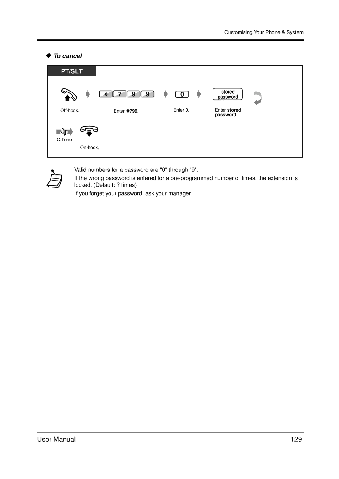 Panasonic KX-TDA200 user manual 129, To cancel 