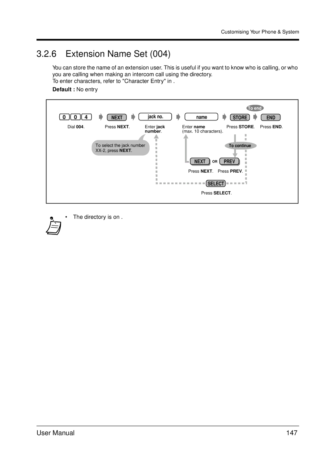 Panasonic KX-TDA200 user manual Extension Name Set, 147 