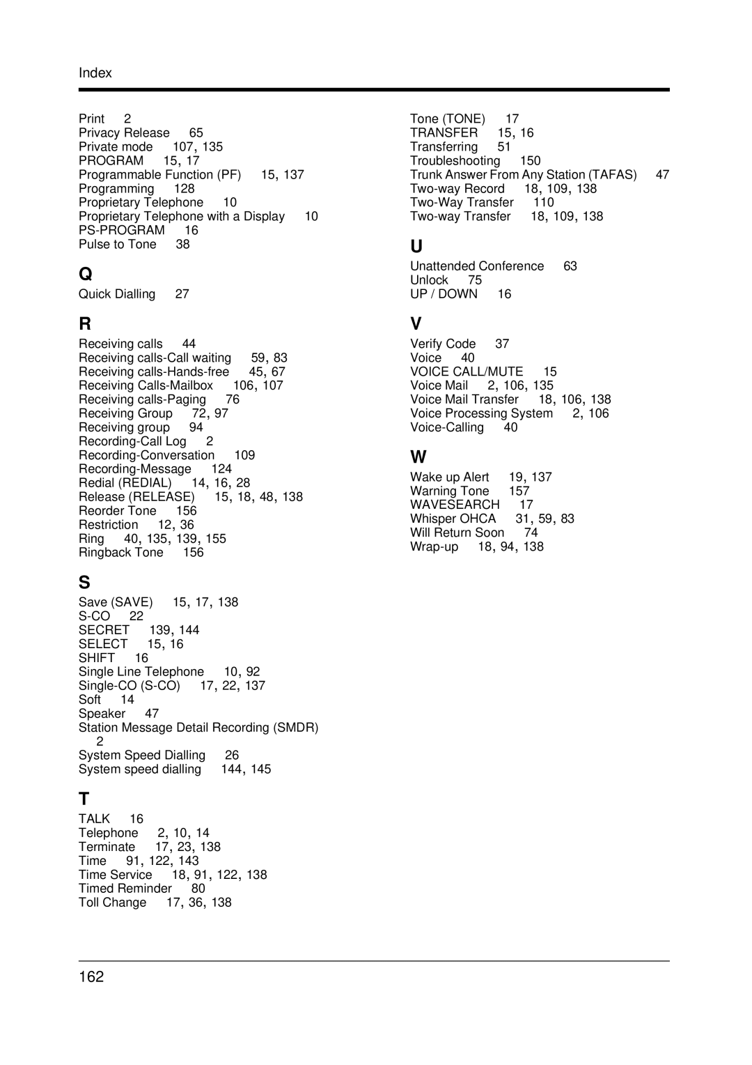 Panasonic KX-TDA200 user manual 162, Program 