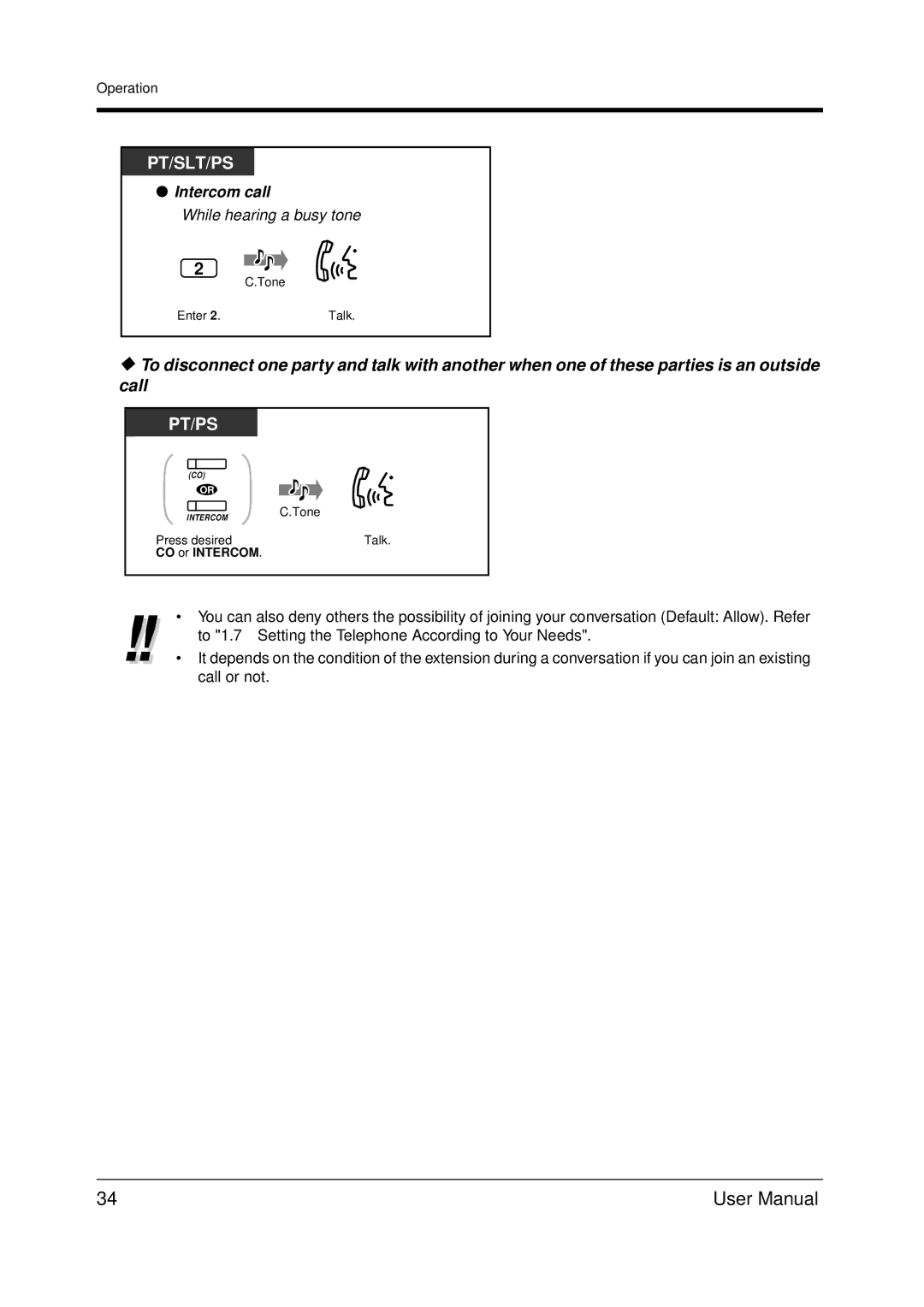 Panasonic KX-TDA200 user manual Intercom call 