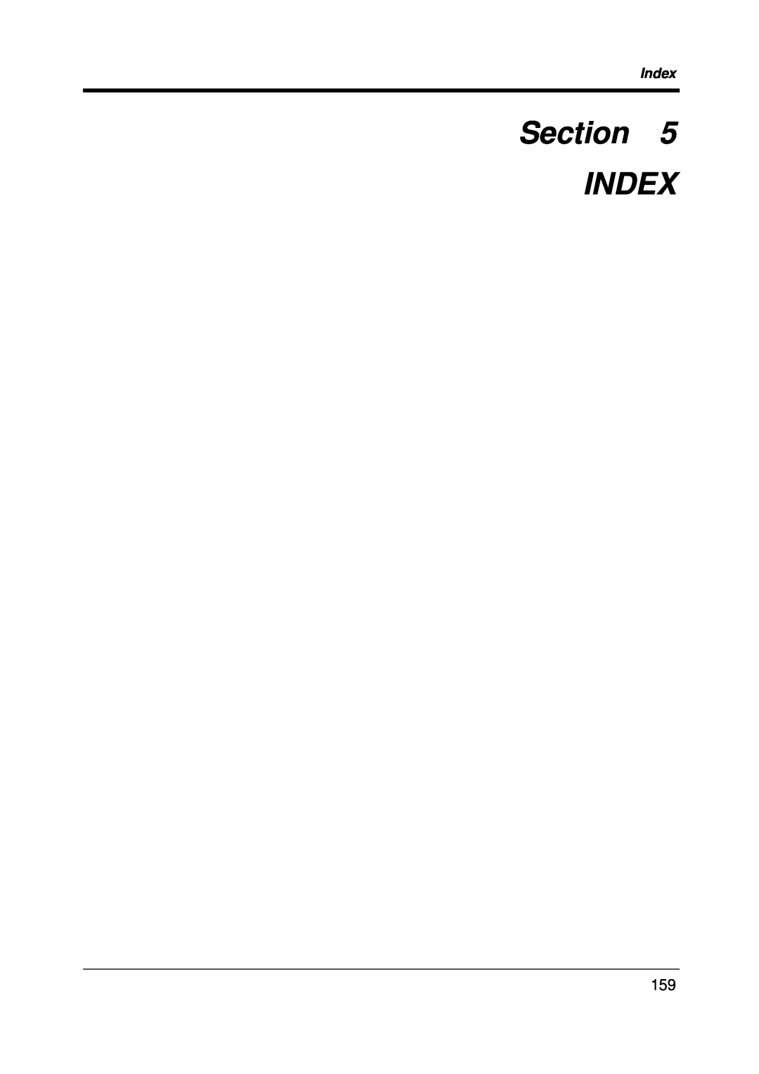 Panasonic KX-TDA200 user manual Section INDEX, Index 