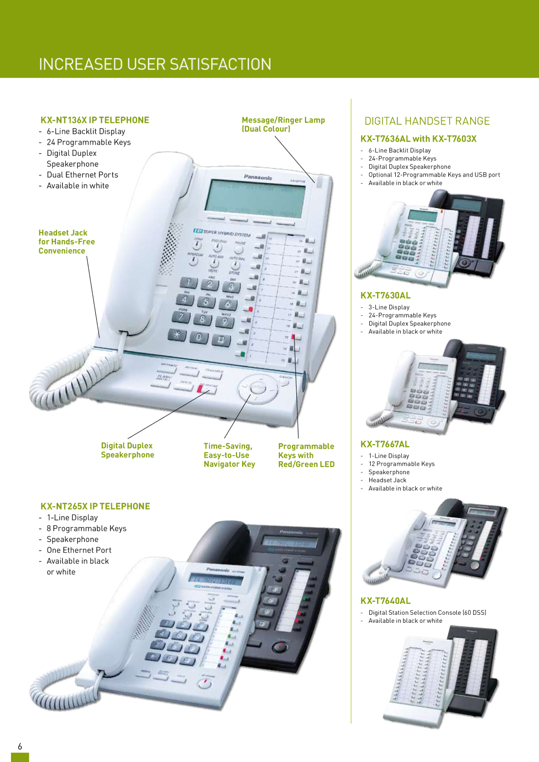 Panasonic KX-TDA200AL manual KX-T7636AL with KX-T7603X, KX-T7630AL, KX-T7667AL, KX-T7640AL 