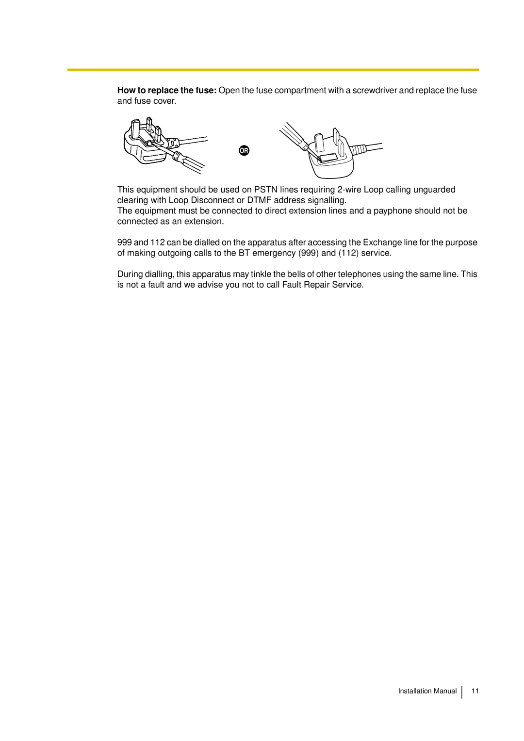 Panasonic KX-TDA30 installation manual Installation Manual 