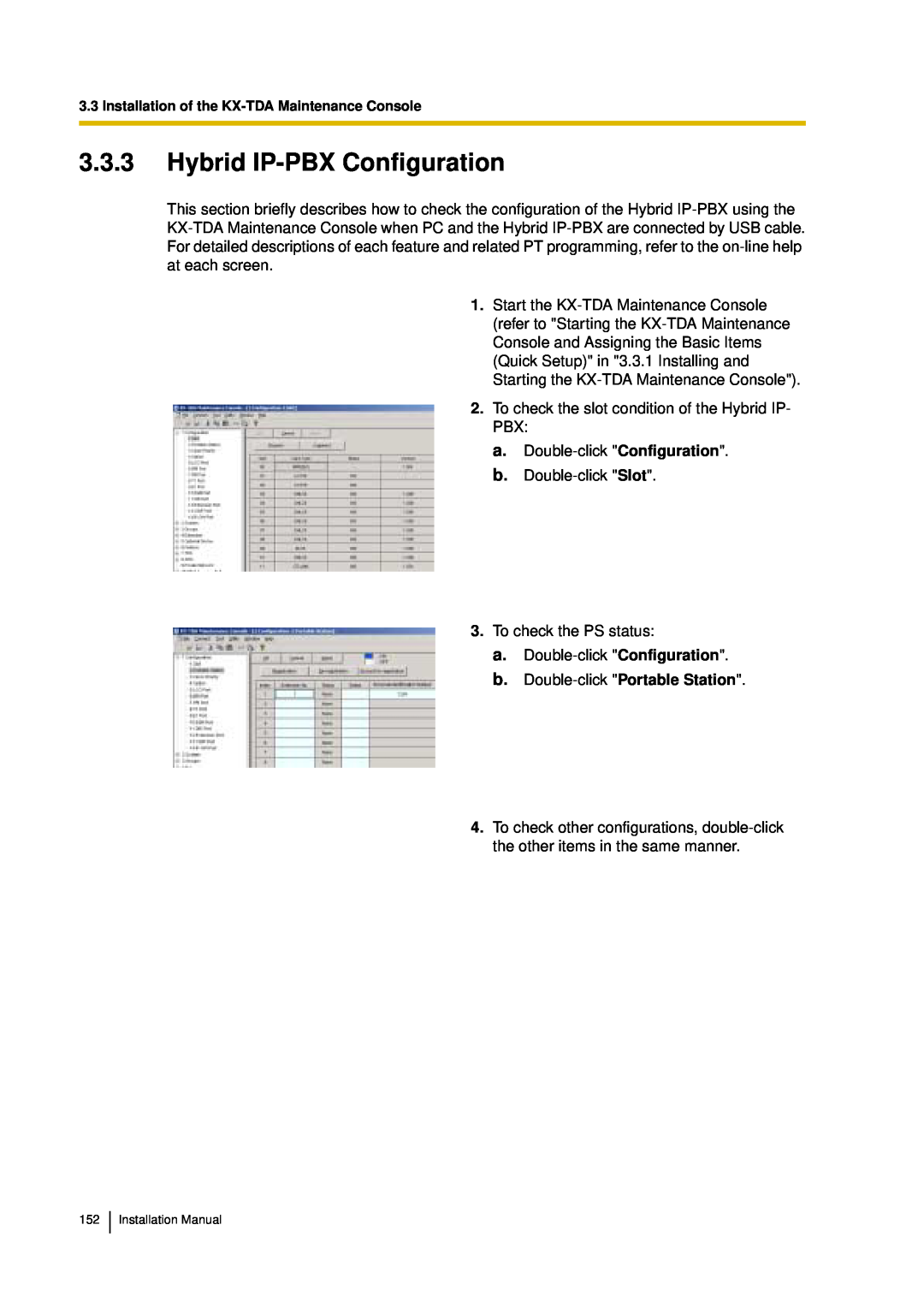 Panasonic KX-TDA30 installation manual 3.3.3Hybrid IP-PBXConfiguration 