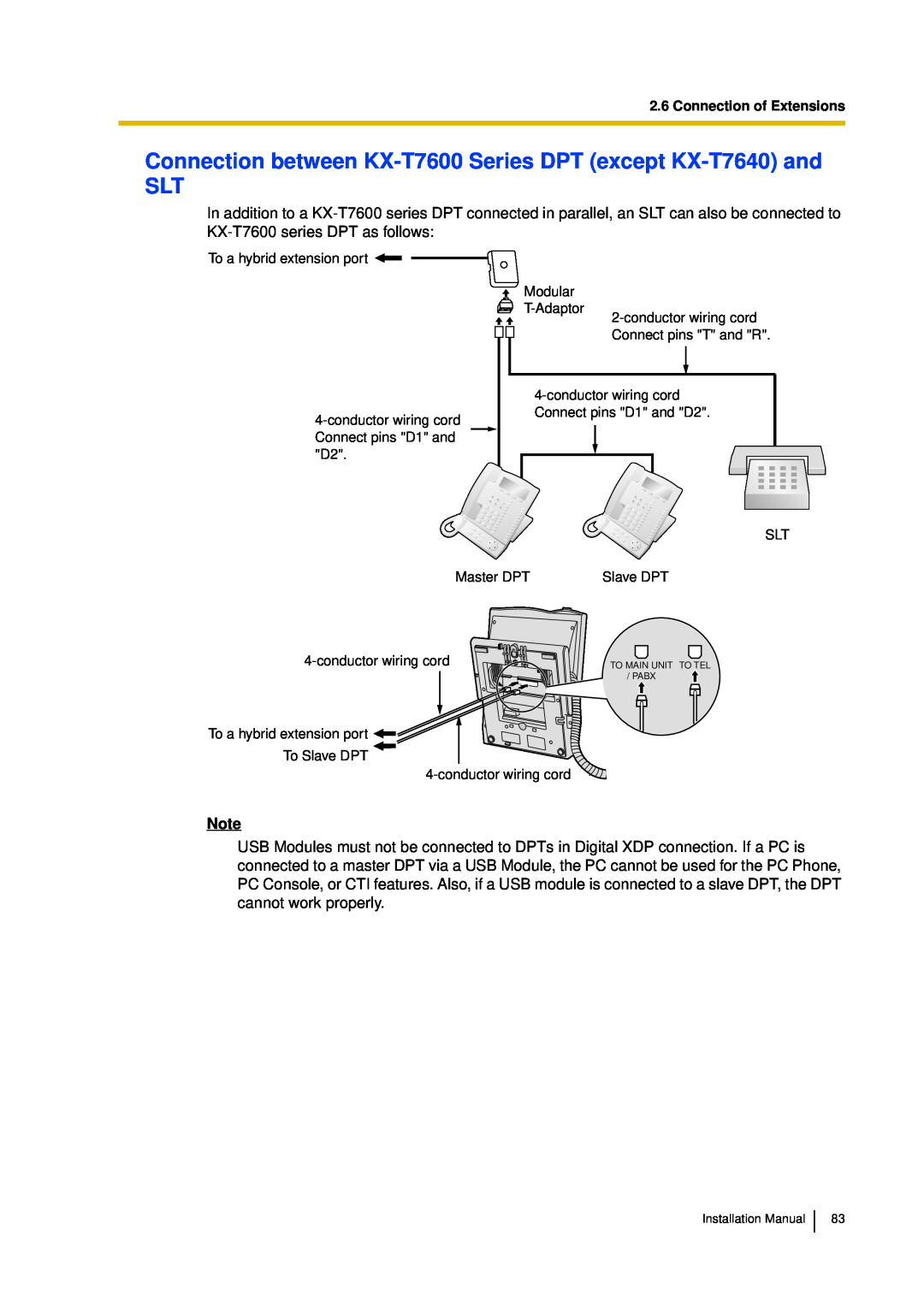 Panasonic KX-TDA30 installation manual 