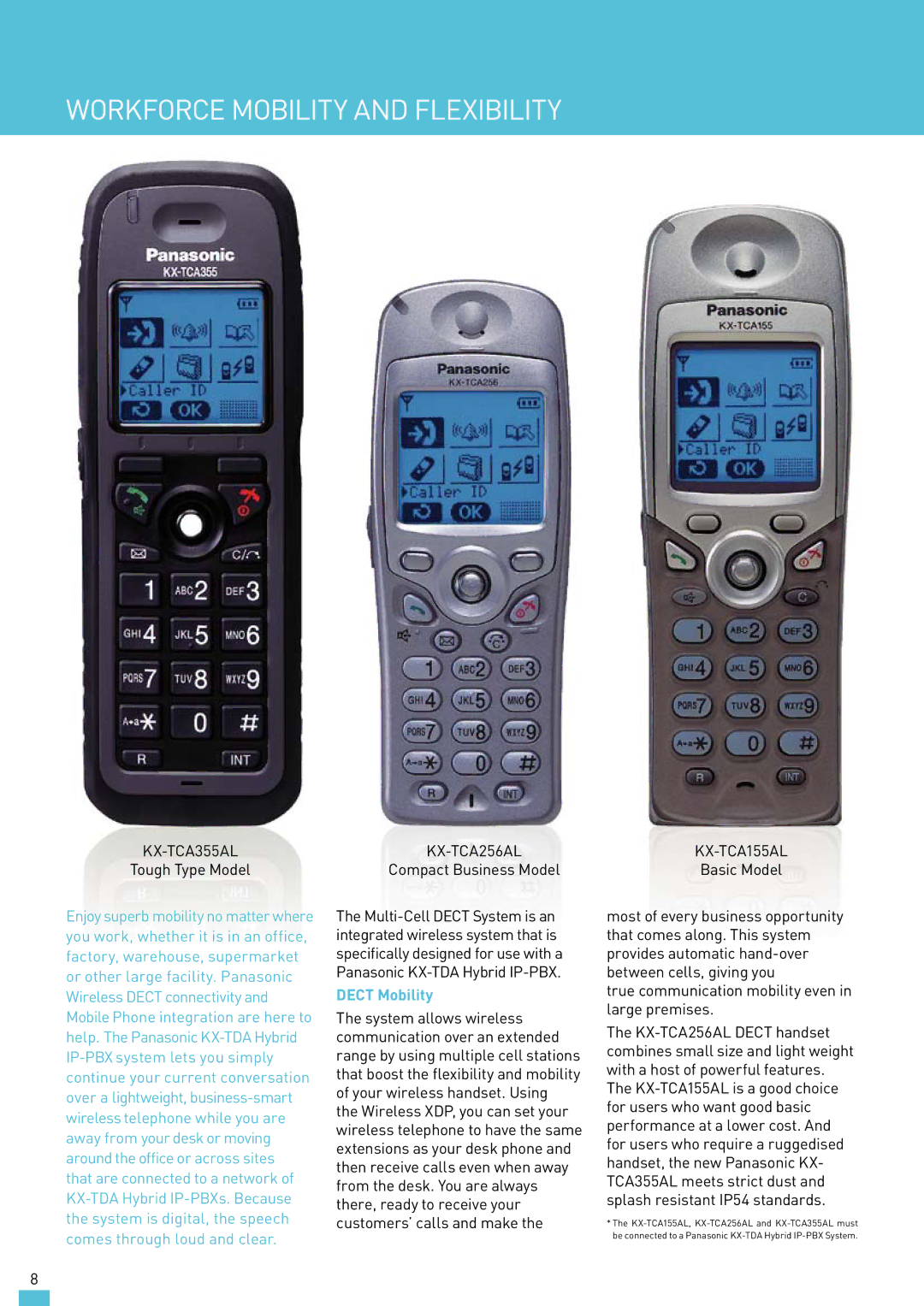 Panasonic KX-TDA30AL manual Workforce Mobility and Flexibility, Dect Mobility 