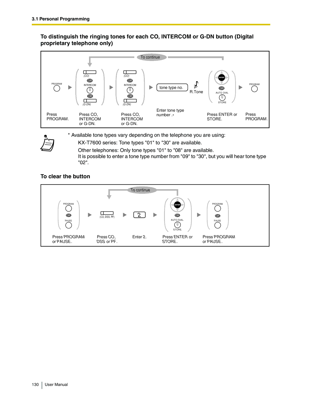 Panasonic KX-TDA50 user manual To clear the button 