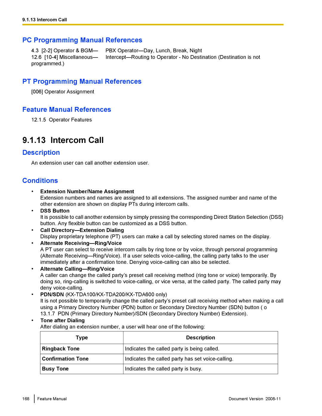 Panasonic KX-TDA50 manual Intercom Call 