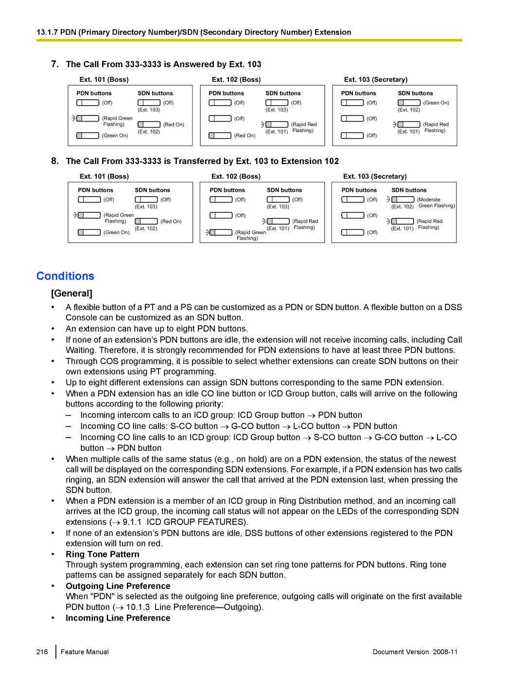 Panasonic KX-TDA50 manual Call From 333-3333 is Answered by Ext, Call From 333-3333 is Transferred by Ext to Extension 