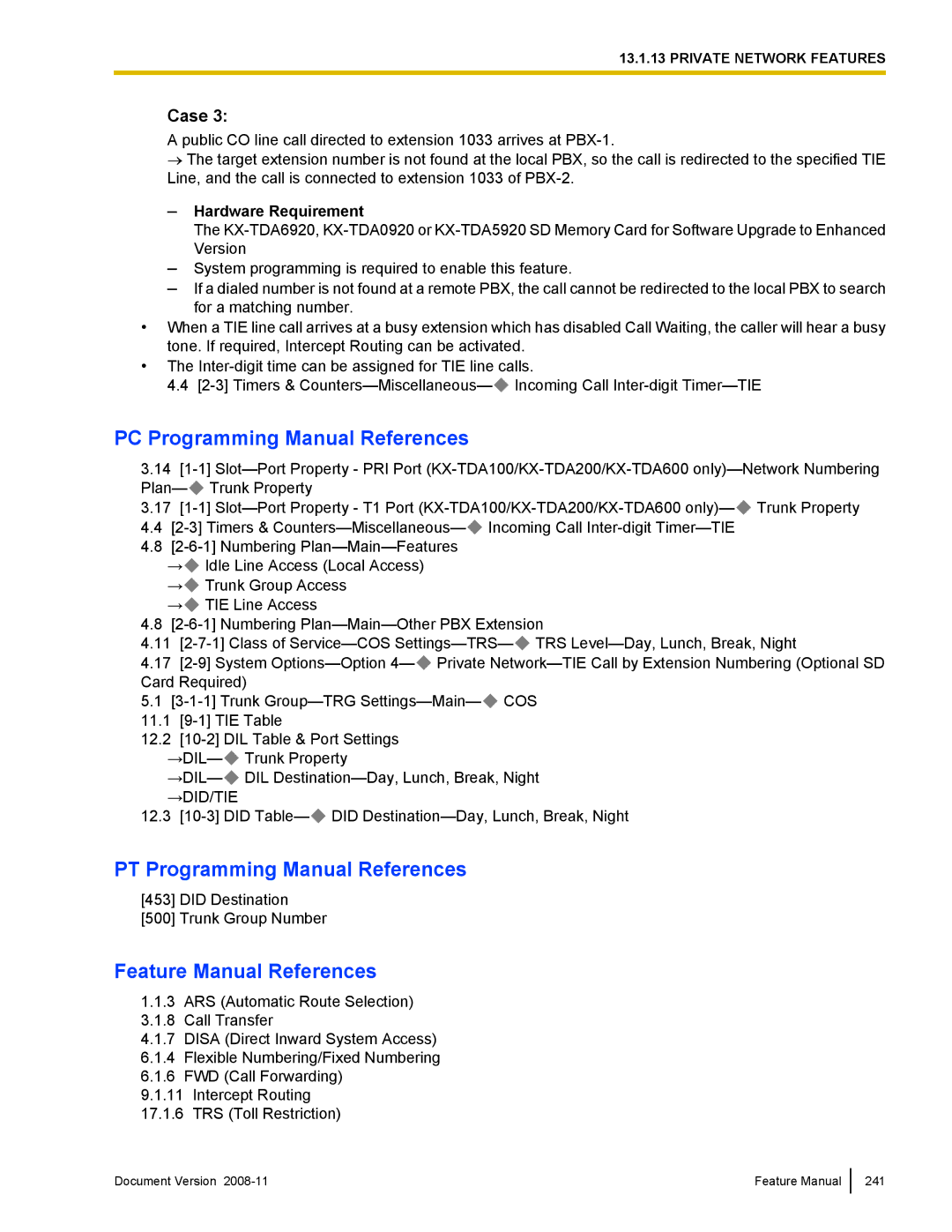 Panasonic KX-TDA50 manual Did Destination Trunk Group Number 