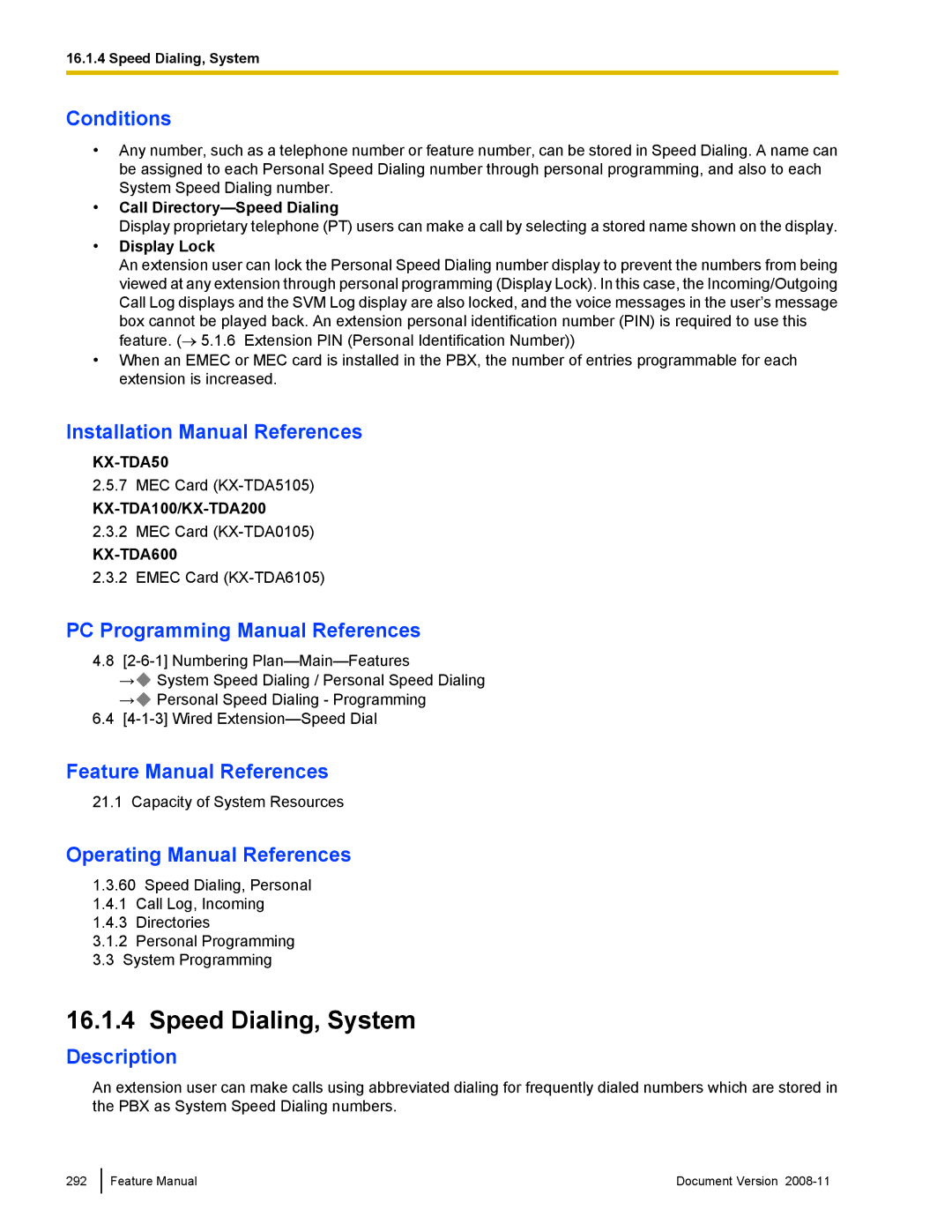 Panasonic KX-TDA50 manual Speed Dialing, System, Call Directory-Speed Dialing 