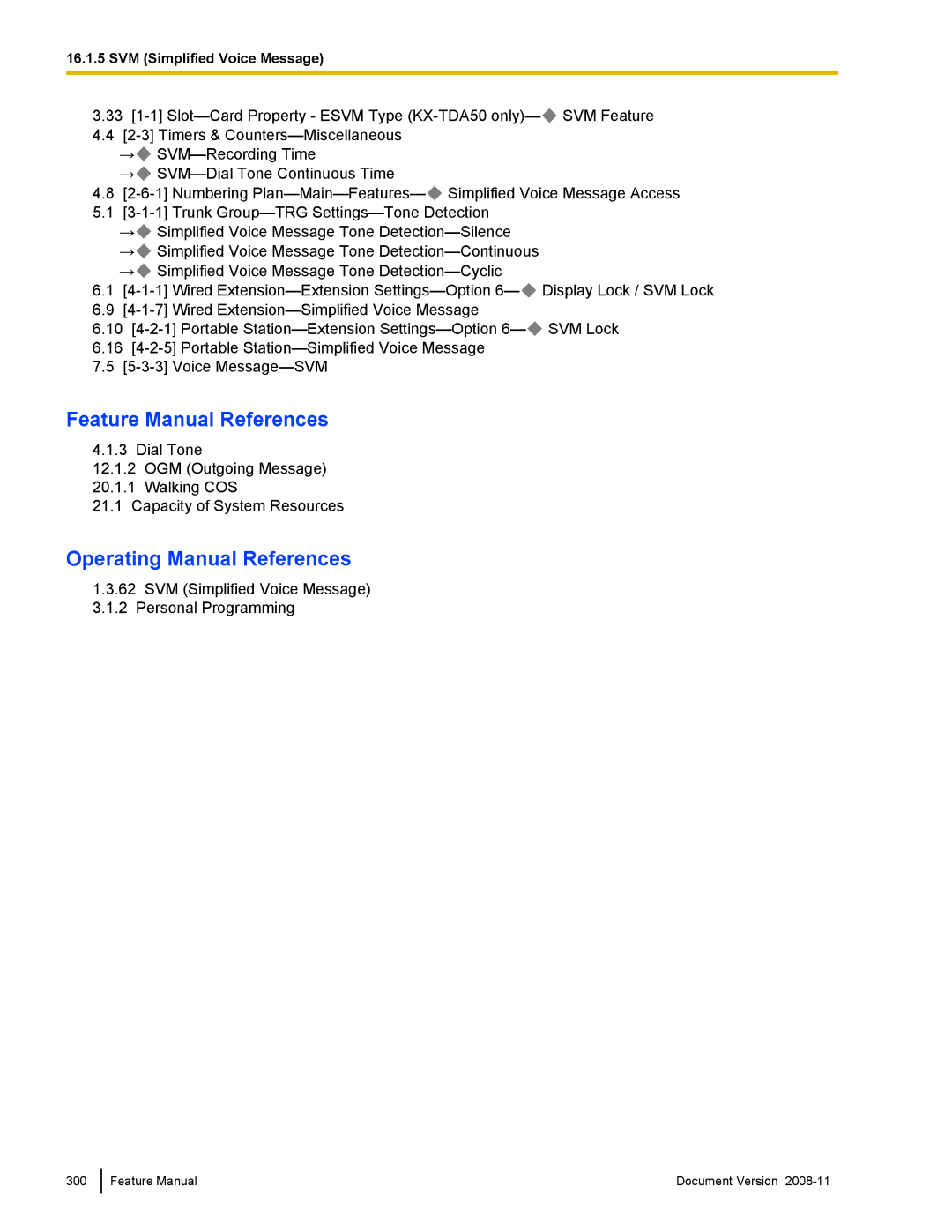 Panasonic KX-TDA50 manual SVM Simplified Voice Message Personal Programming 