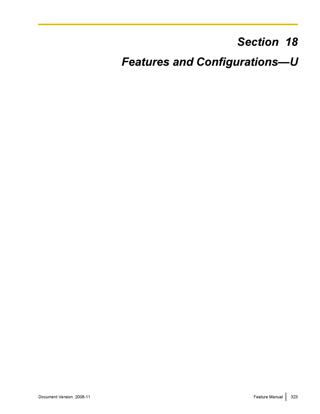 Panasonic KX-TDA50 manual Features and Configurations-U 