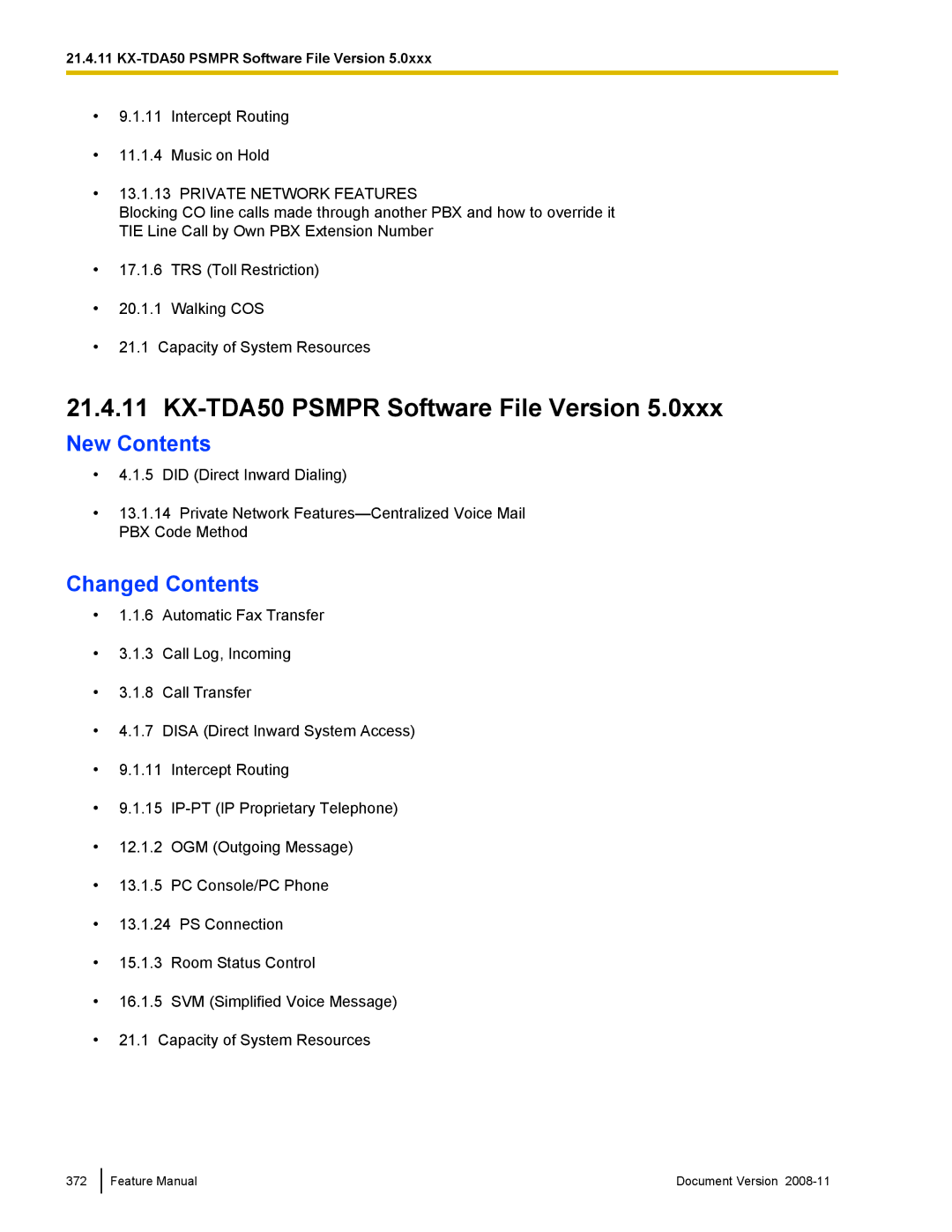 Panasonic KX-TDA50 manual Intercept Routing Music on Hold 