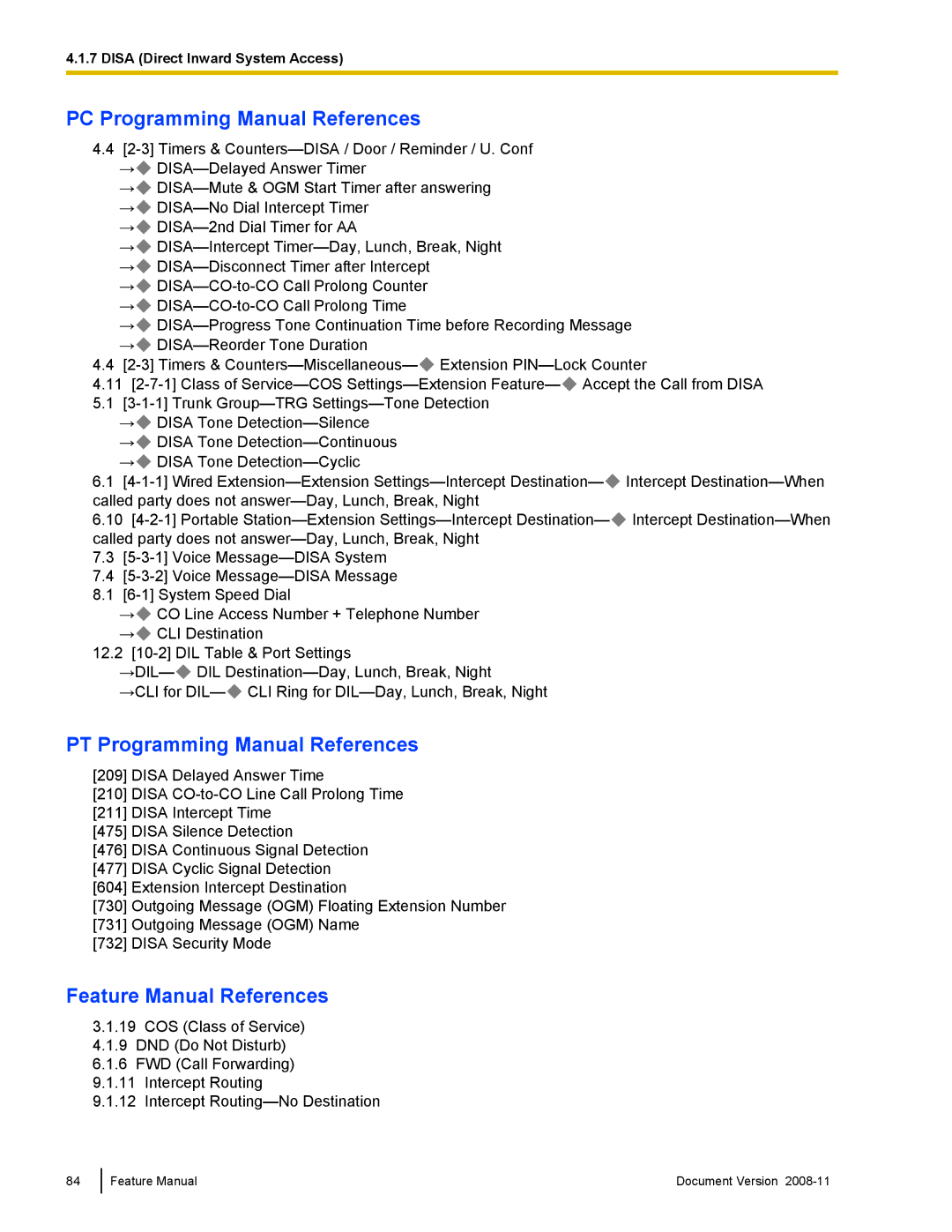 Panasonic KX-TDA50 manual PC Programming Manual References 