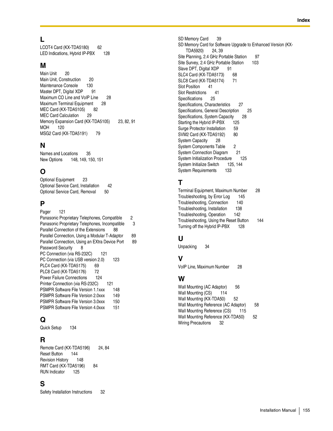 Panasonic KX-TDA50 installation manual Moh 