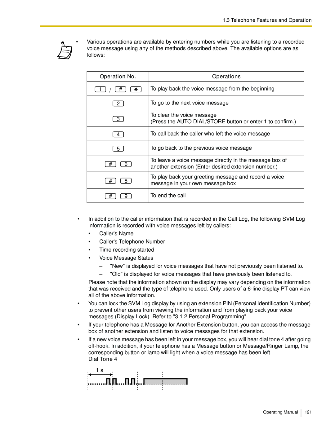 Panasonic KX-TDA600 To leave a voice message directly in the message box, Another extension Enter desired extension number 