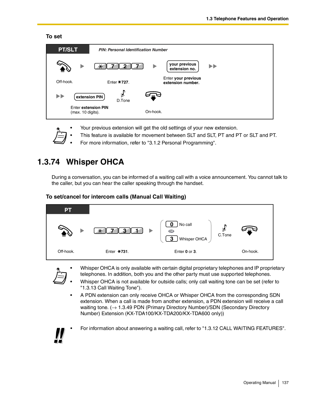 Panasonic KX-TDA600 manual Whisper Ohca, 727 