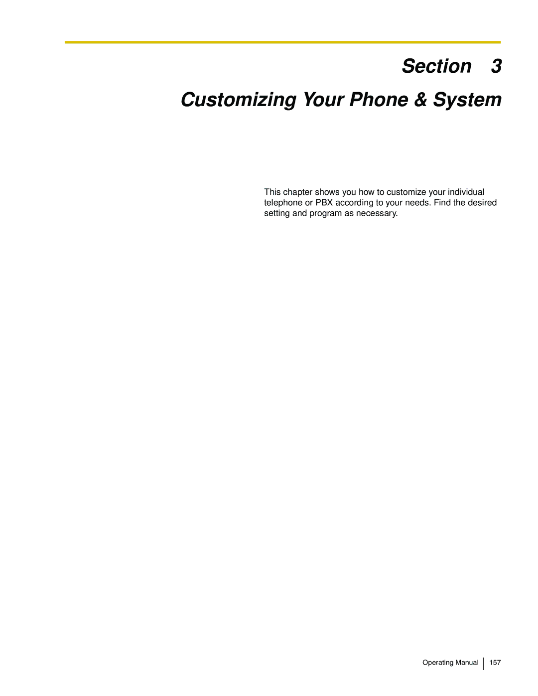 Panasonic KX-TDA600 manual Section Customizing Your Phone & System 