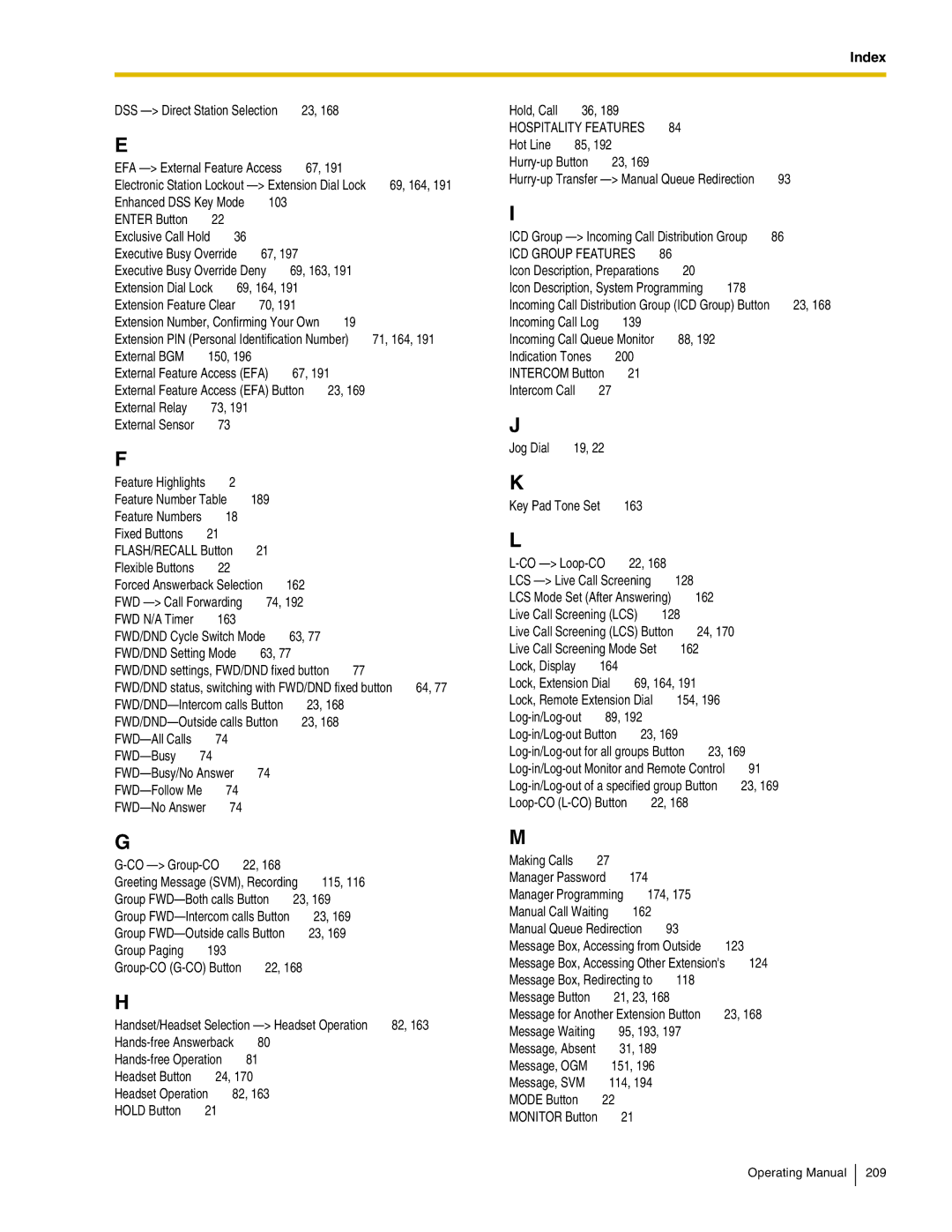 Panasonic KX-TDA600 manual 69, 164 