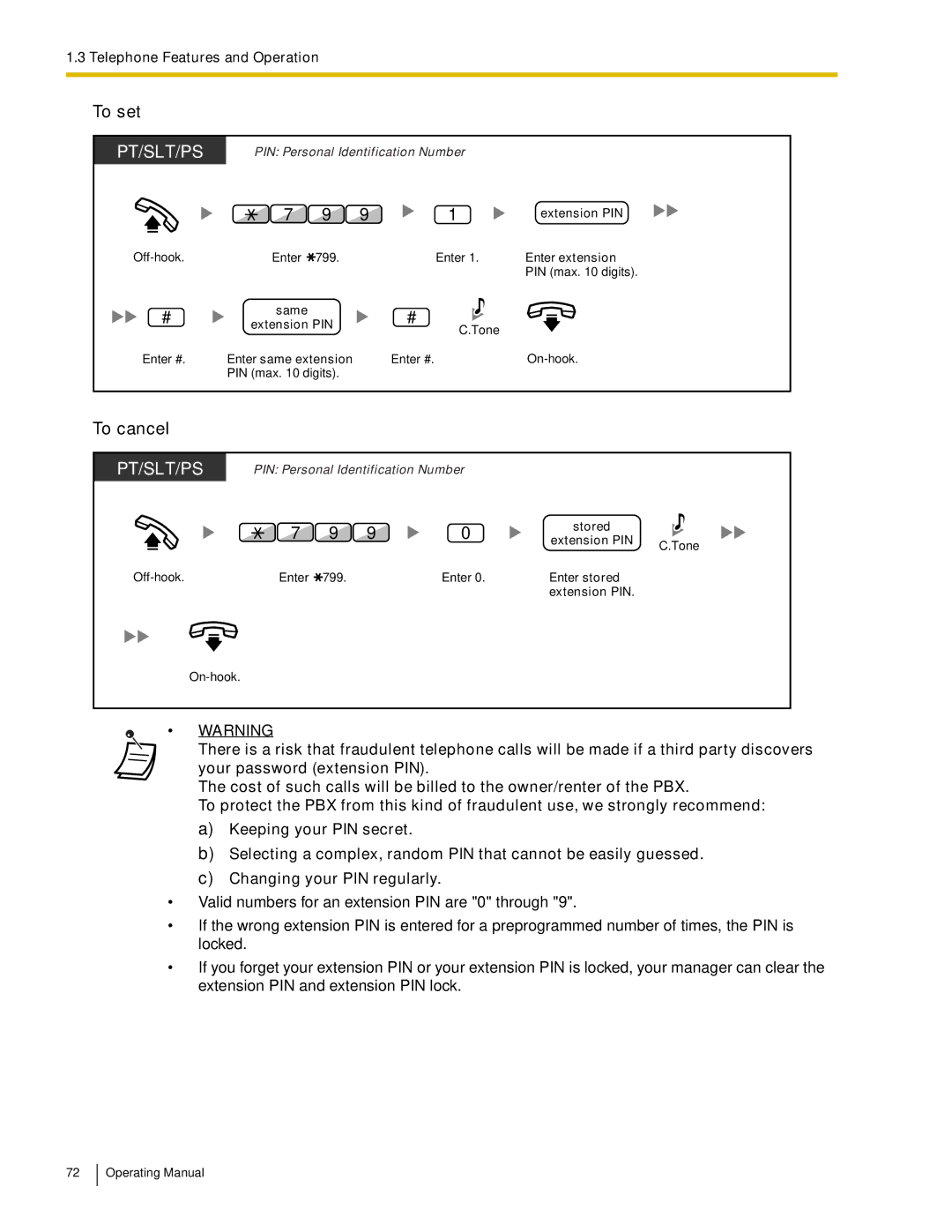 Panasonic KX-TDA600 manual 799, Enter extension, Stored Extension PIN 