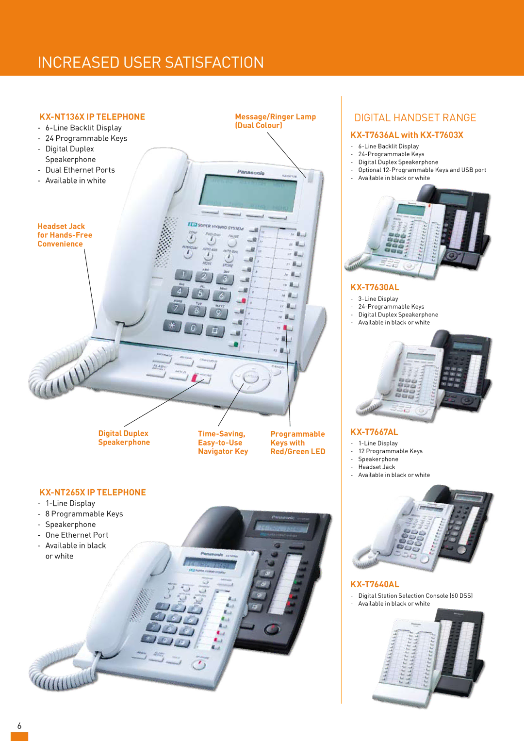 Panasonic KX-TDA600AL manual KX-T7636AL with KX-T7603X, KX-T7630AL, KX-T7667AL, KX-T7640AL 