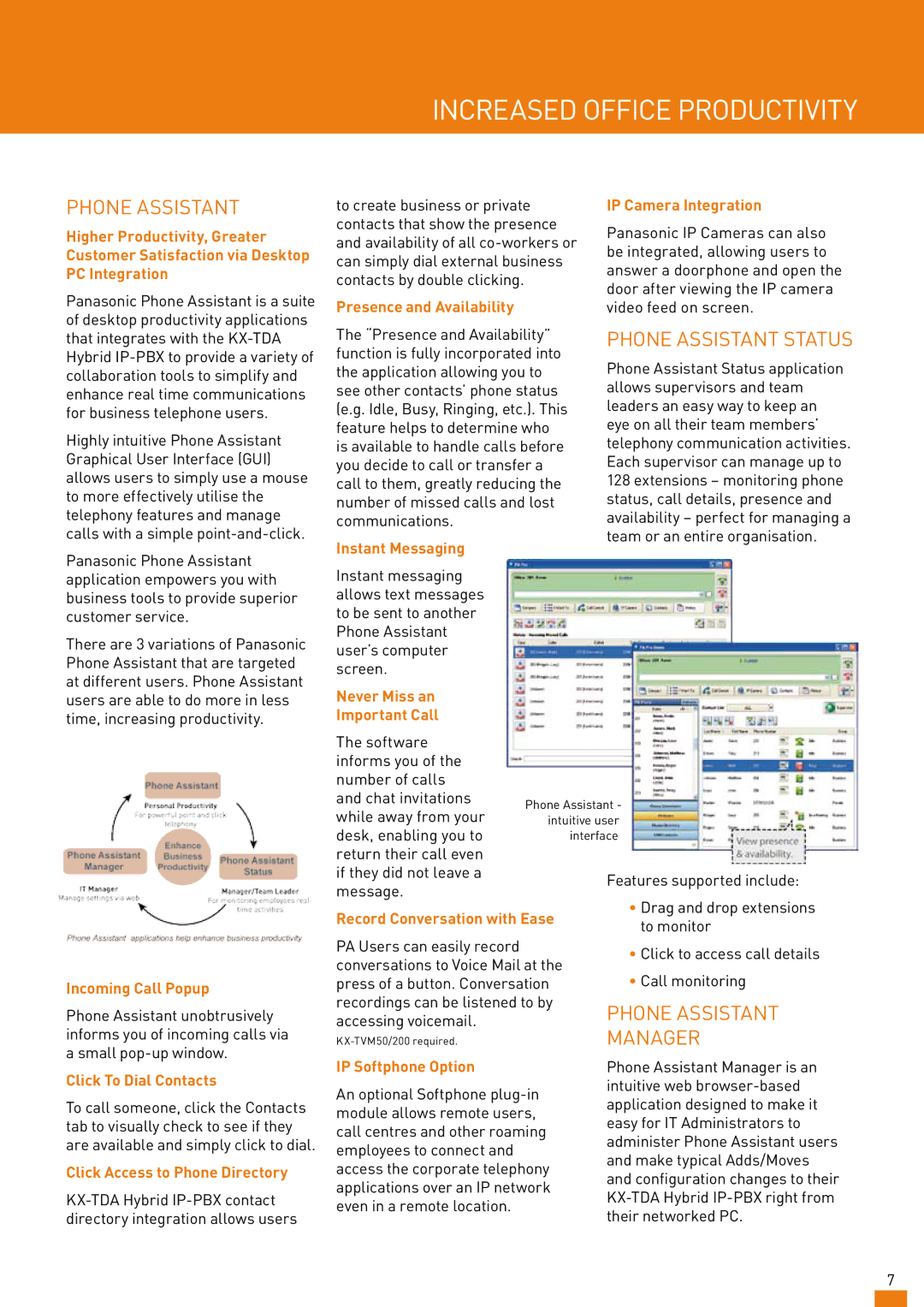 Panasonic KX-TDA600AL manual Increased Office Productivity 