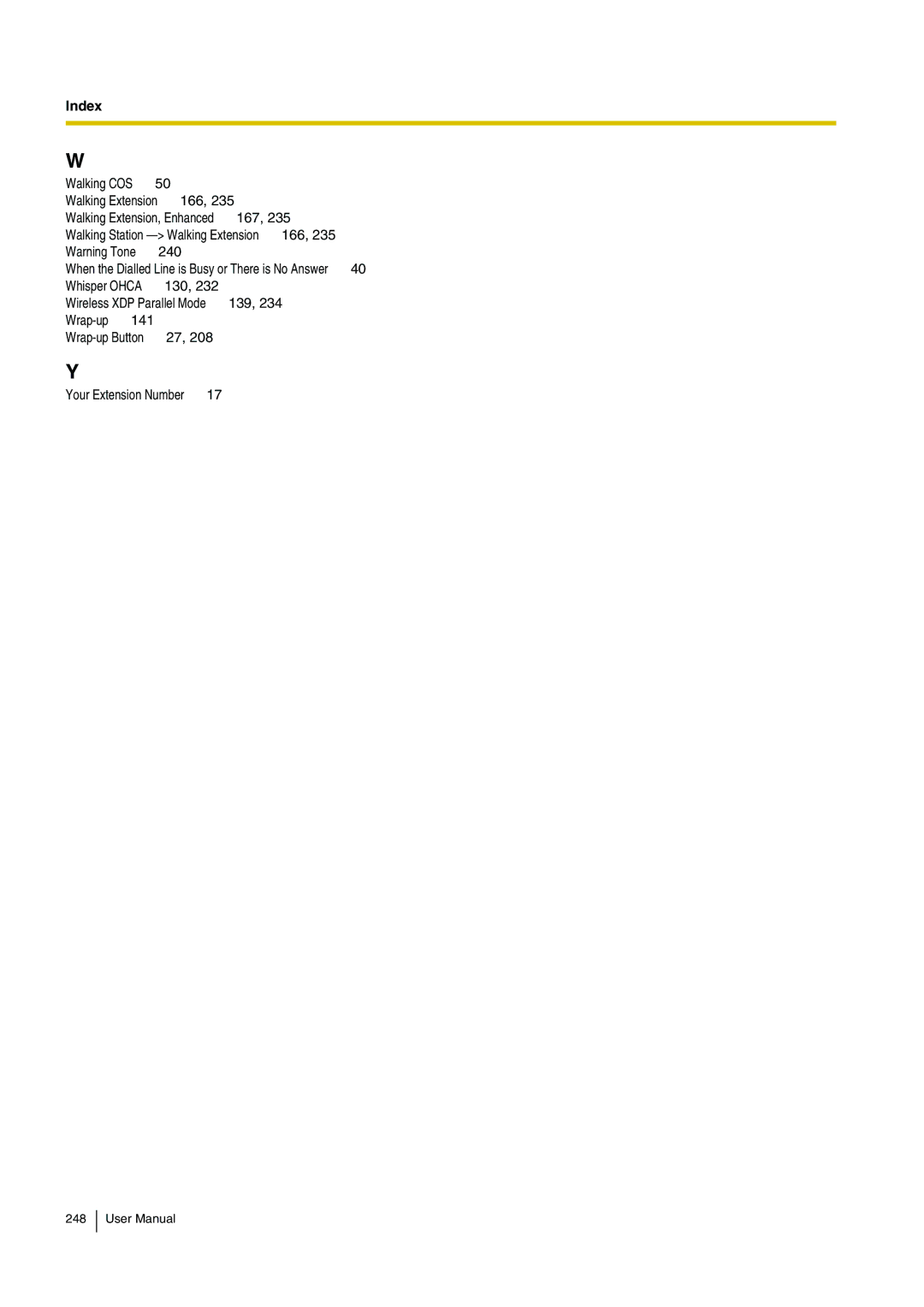 Panasonic KX-TDE100, KX-TDE200 user manual Walking COS 