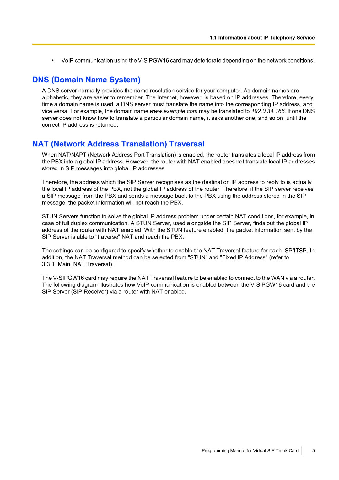 Panasonic KX-TDE100 manual Information about IP Telephony Service 