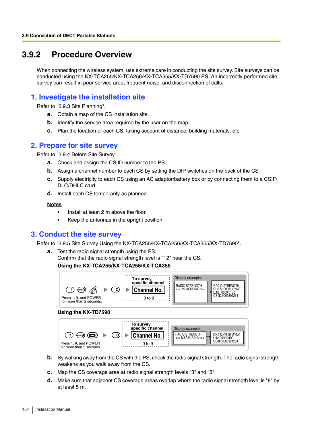 Panasonic KX-TDE100 installation manual Procedure Overview, Investigate the installation site, Prepare for site survey 