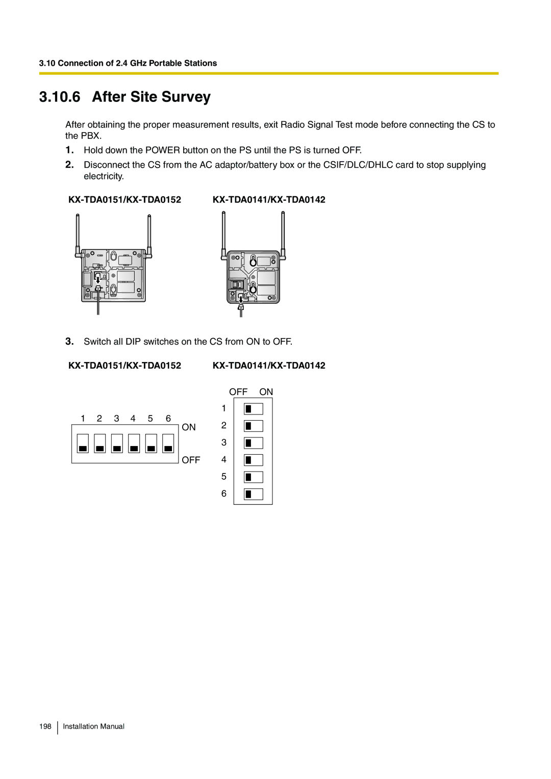 Panasonic KX-TDE100 installation manual 3 4 5 