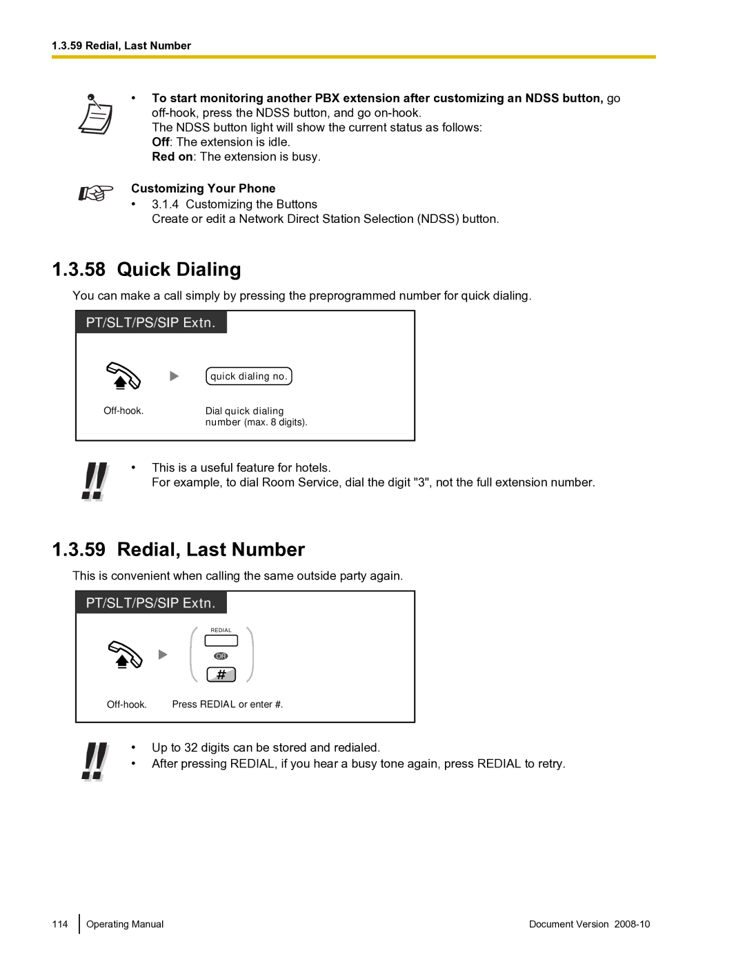 Panasonic KX-TDE600 manual Quick Dialing, Redial, Last Number, Quick dialing no, Off-hook Dial quick dialing 