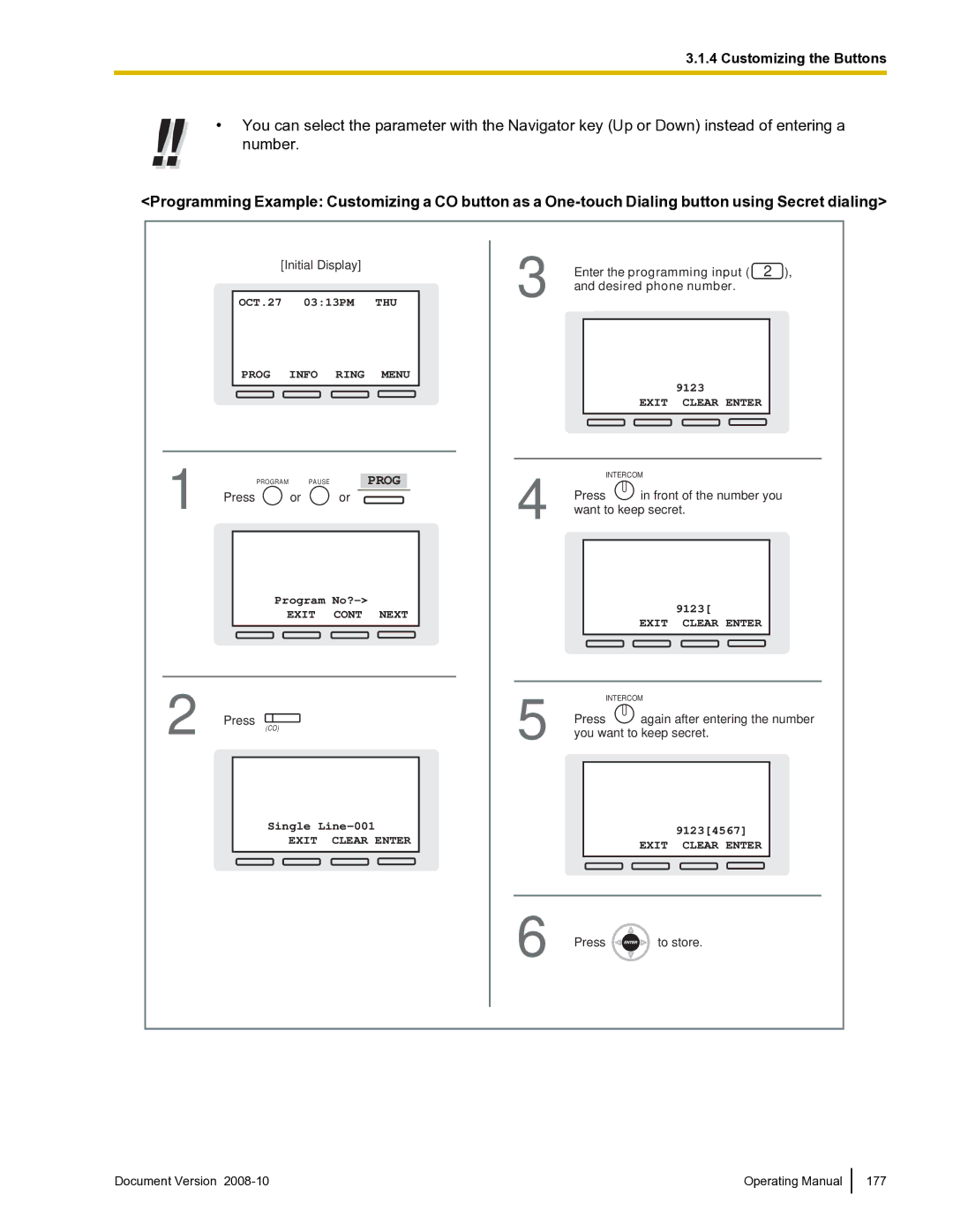 Panasonic KX-TDE600 manual Enter the programming input, Desired phone number 