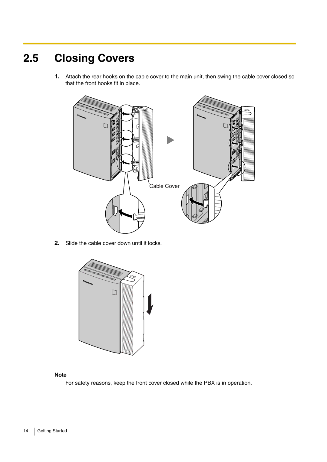 Panasonic kx-tea308, KX-TEB308 manual Closing Covers 