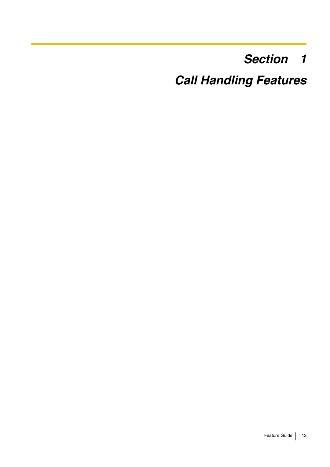 Panasonic kx-tea308 manual Section Call Handling Features 