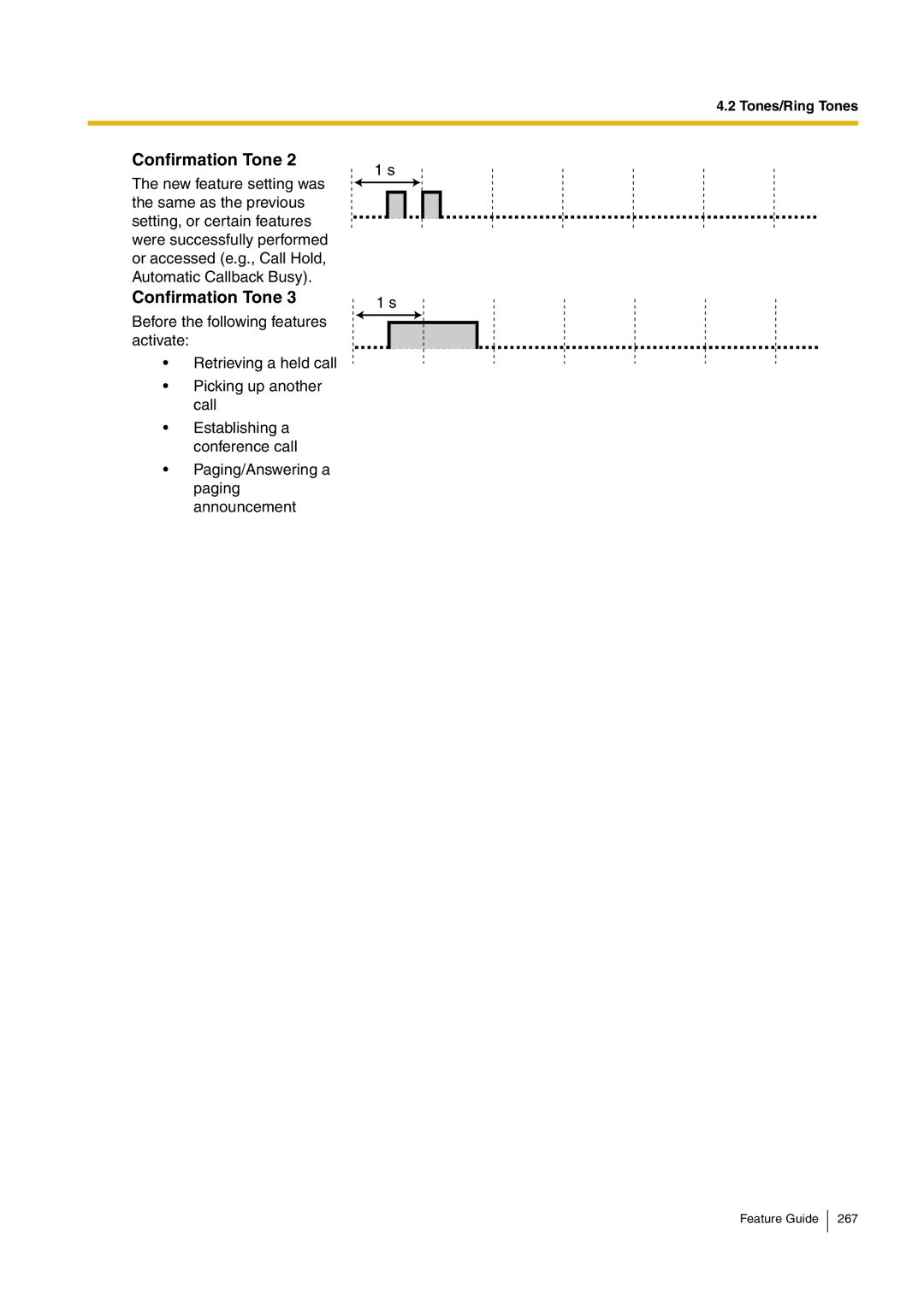 Panasonic kx-tea308 manual Confirmation Tone 