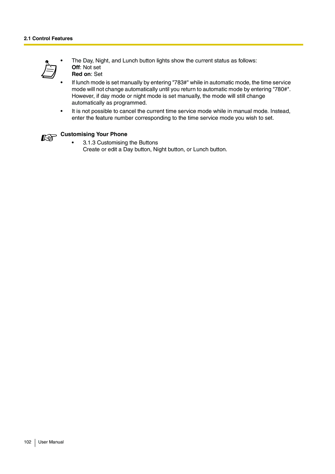 Panasonic KX-TEB308 user manual Red on Set 