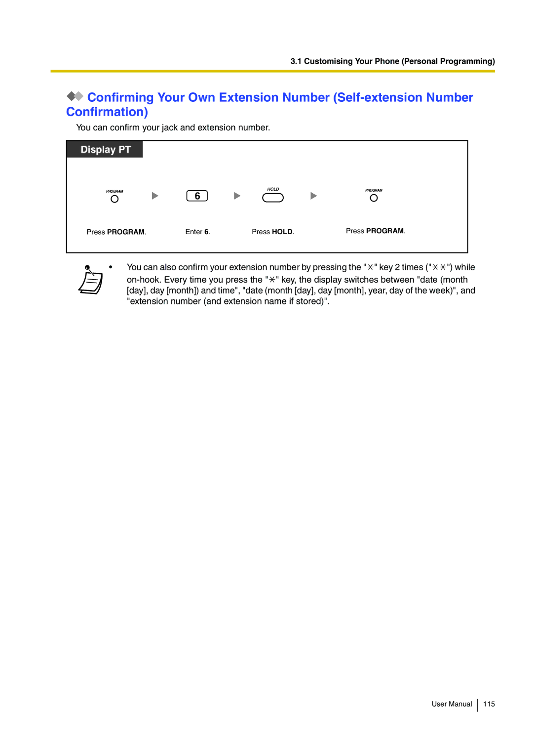 Panasonic KX-TEB308 user manual You can confirm your jack and extension number 