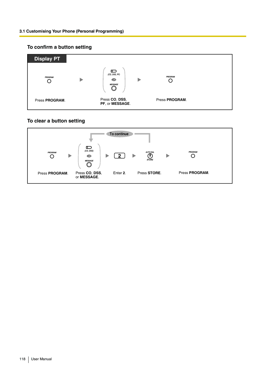 Panasonic KX-TEB308 user manual To confirm a button setting, To clear a button setting 