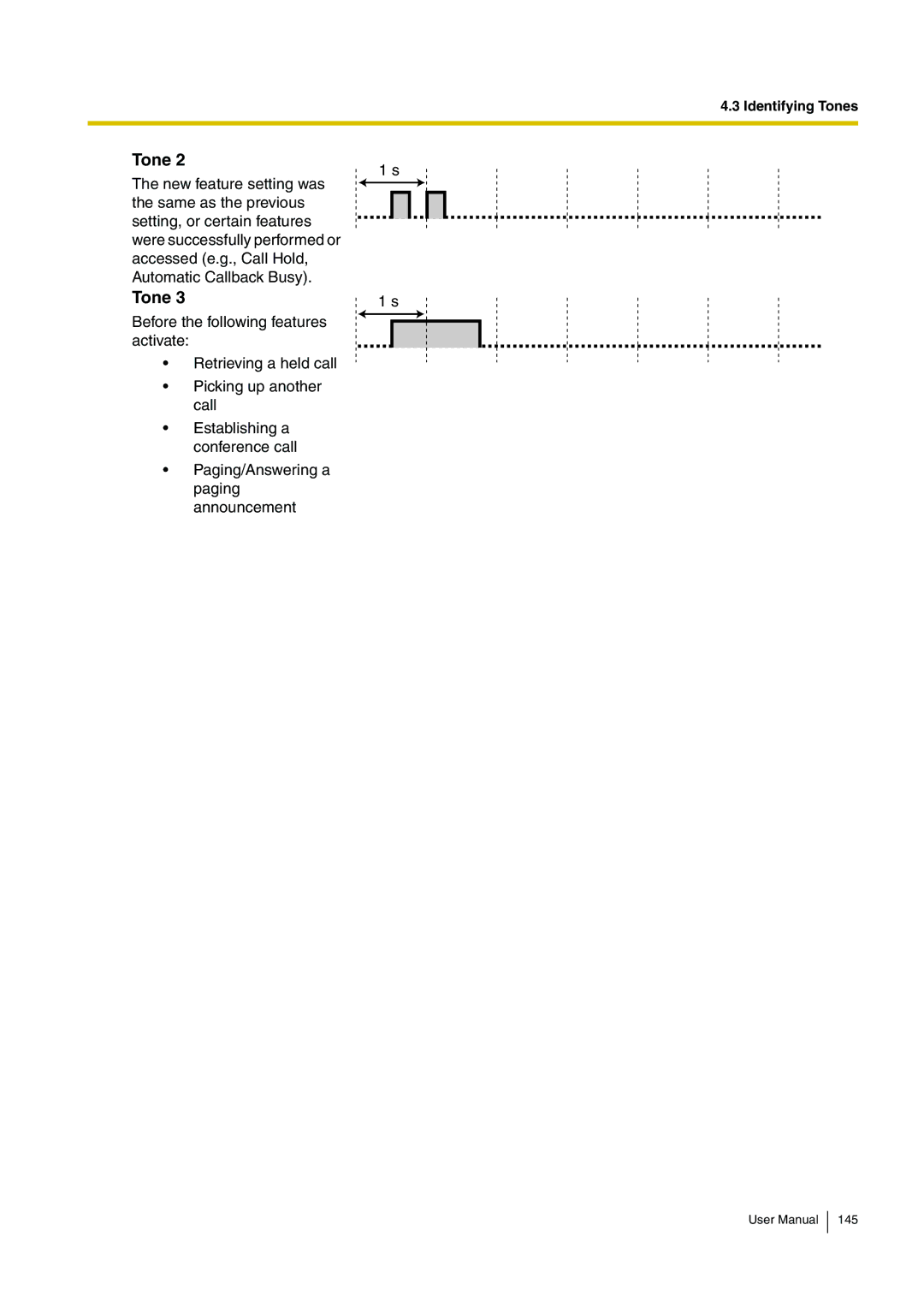 Panasonic KX-TEB308 user manual Tone 