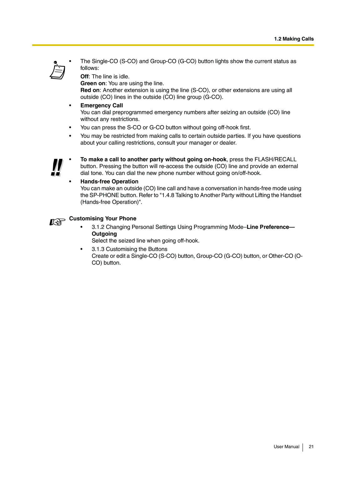 Panasonic KX-TEB308 user manual Emergency Call, Outgoing 