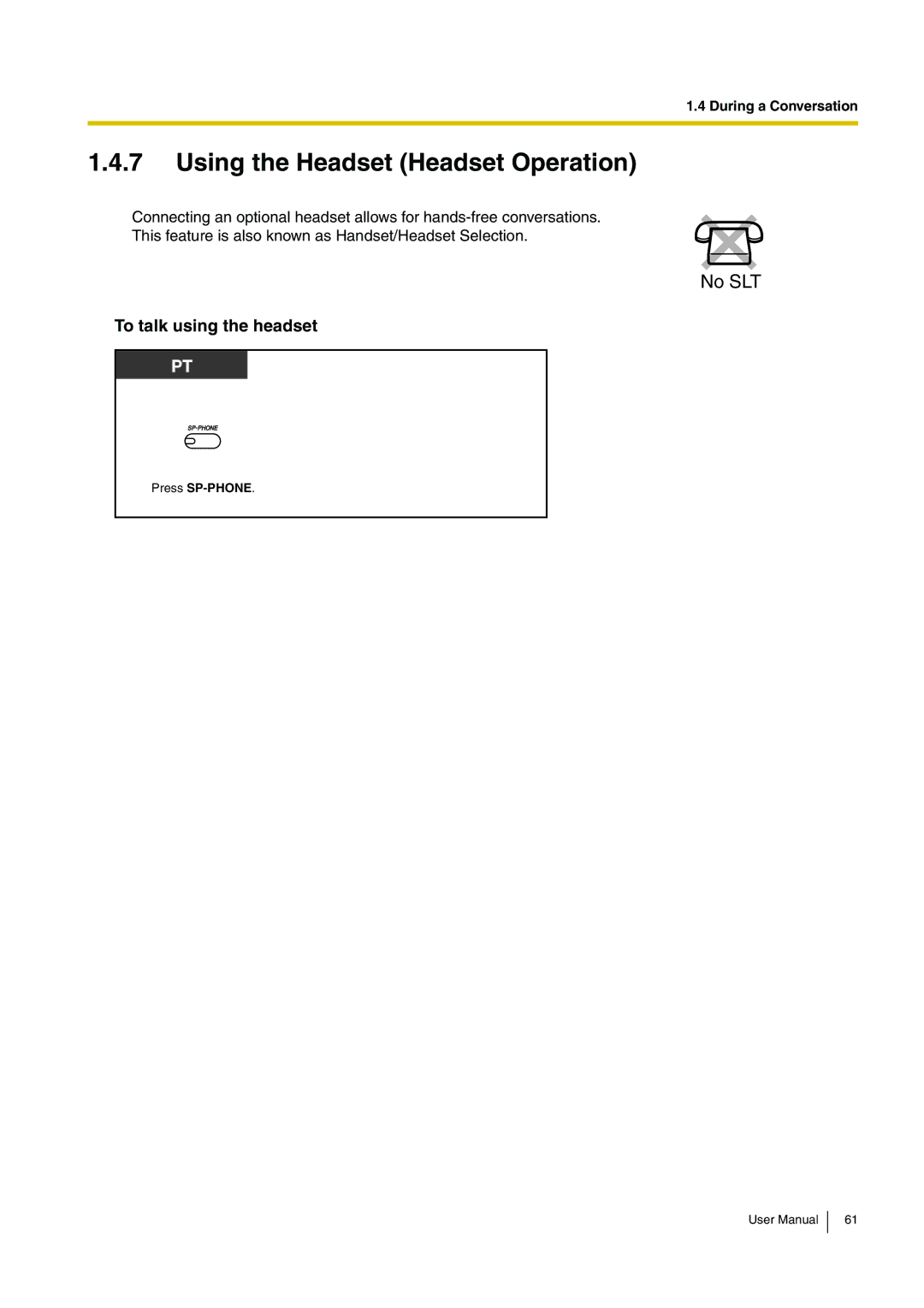 Panasonic KX-TEB308 user manual Using the Headset Headset Operation, To talk using the headset 