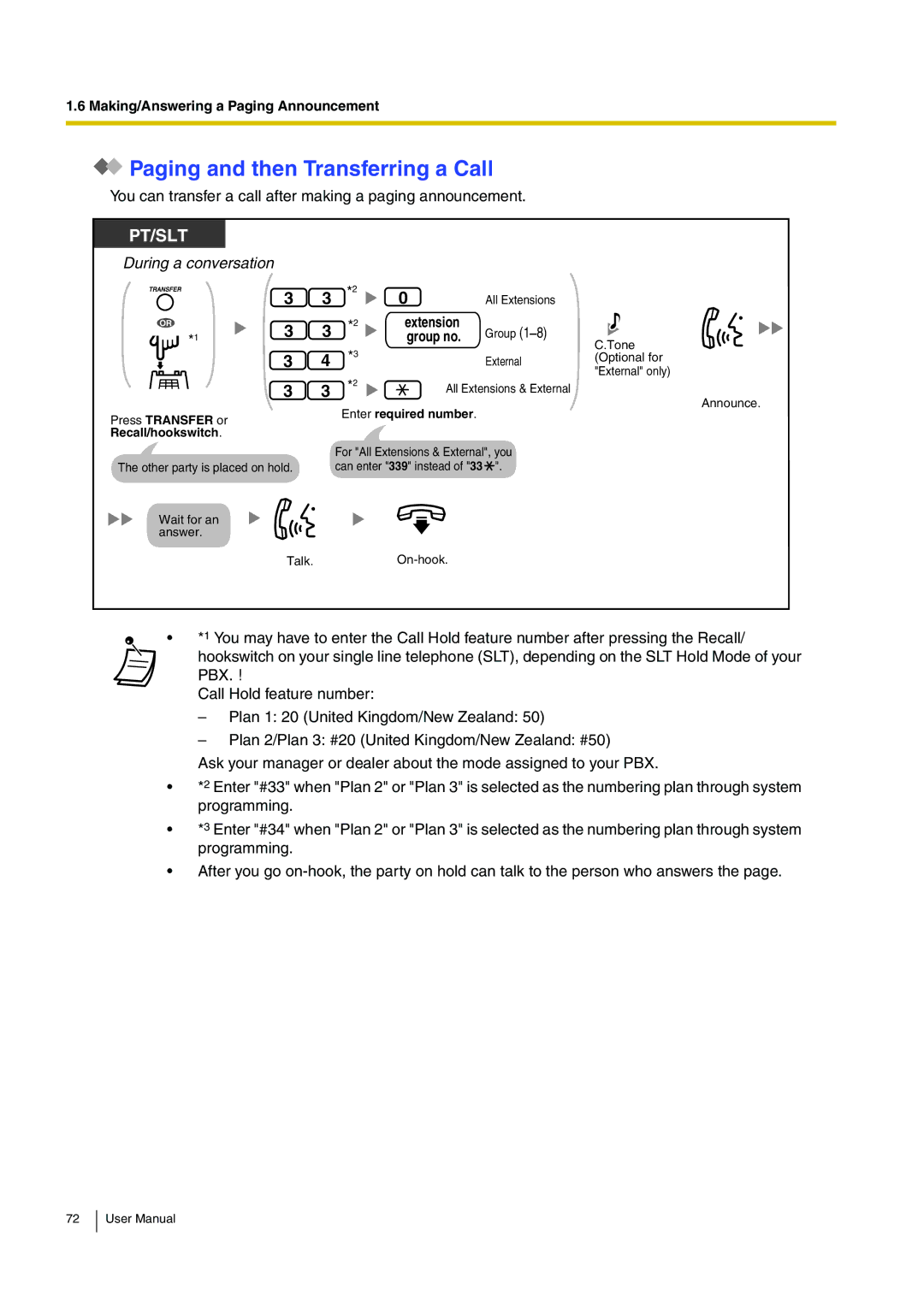 Panasonic KX-TEB308 user manual Paging and then Transferring a Call 