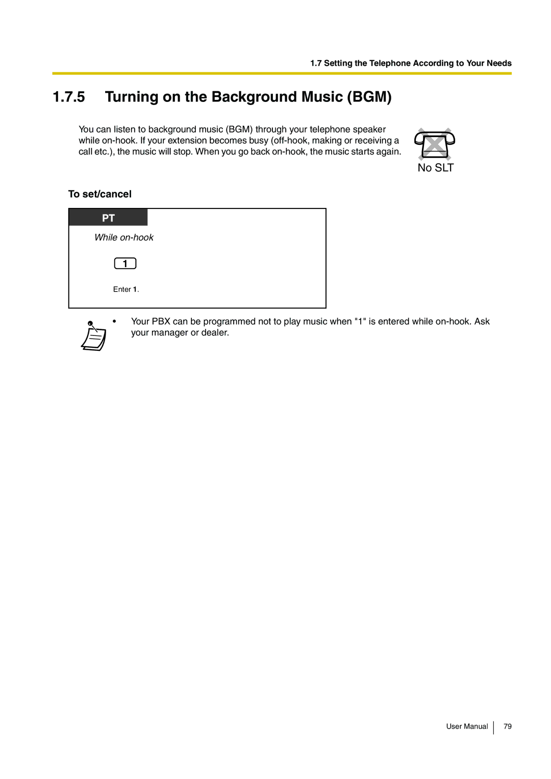 Panasonic KX-TEB308 user manual Turning on the Background Music BGM, To set/cancel 