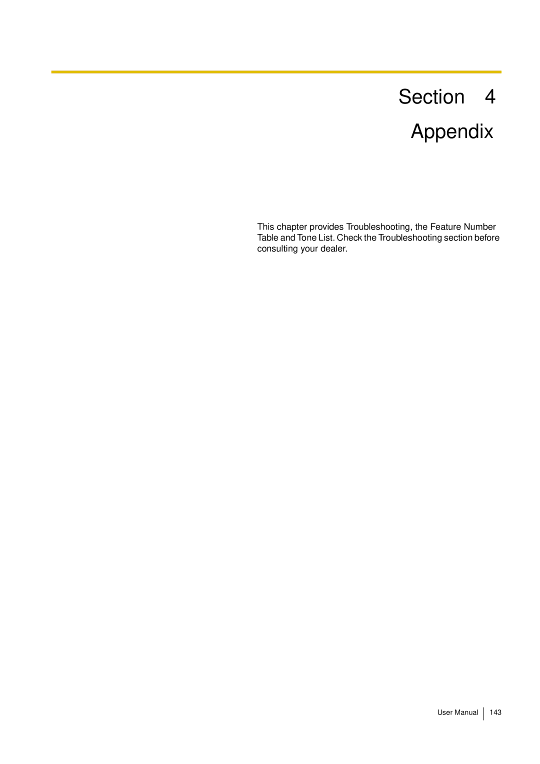 Panasonic KX-TES824, KX-TEM824 user manual Section Appendix 