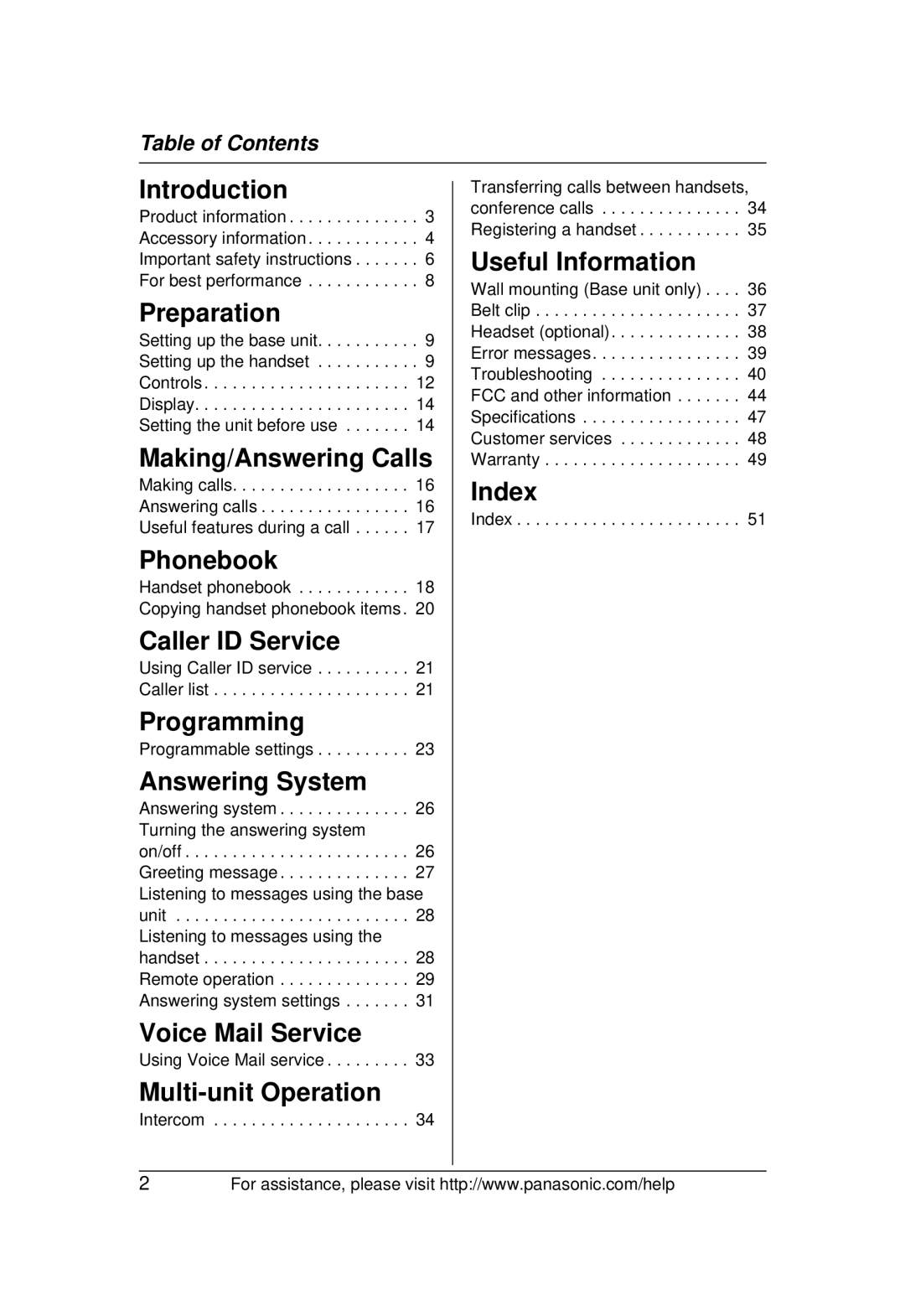 Panasonic KX-TG1031 operating instructions Making/Answering Calls 