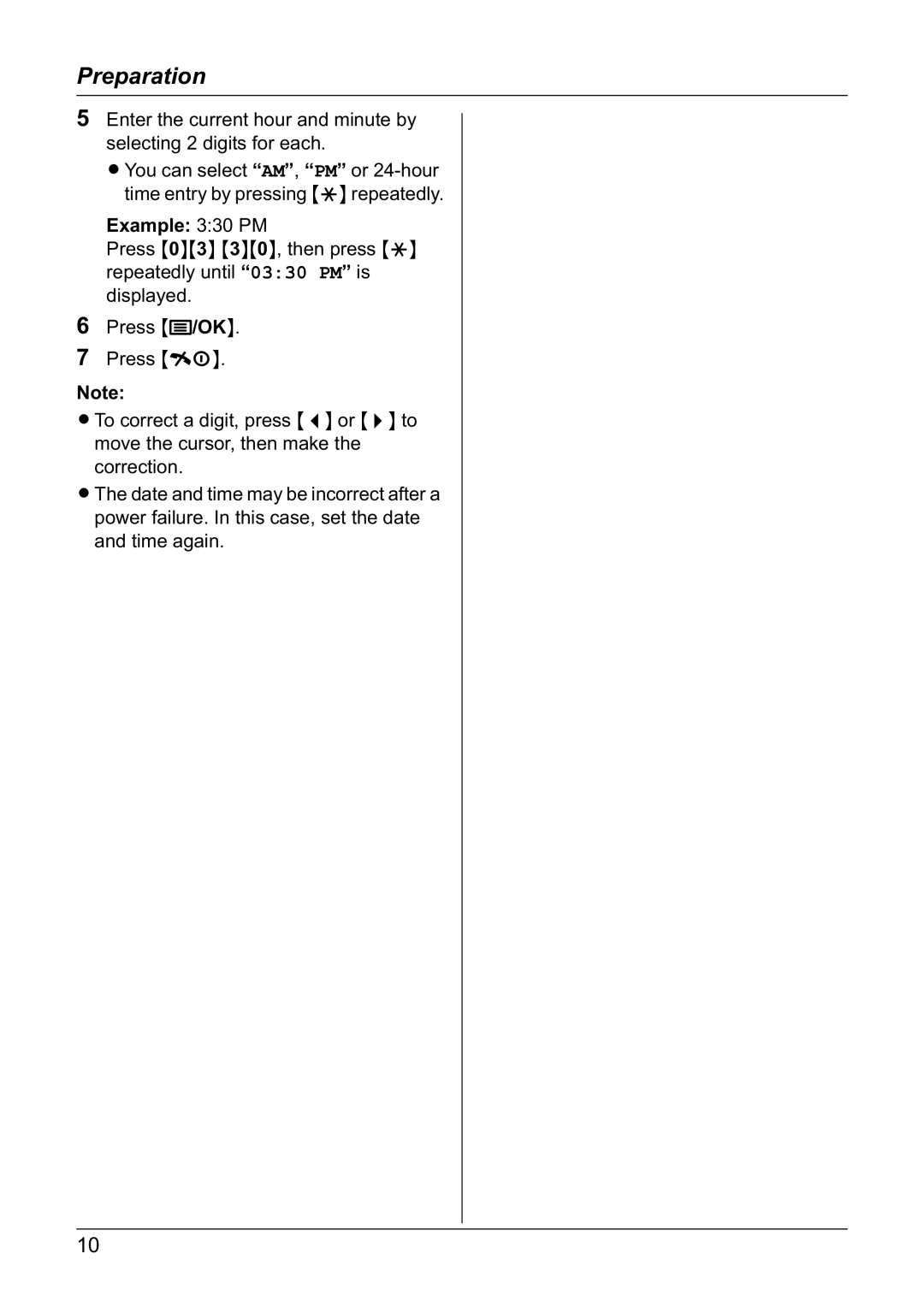 Panasonic KX-TG1805NZ operating instructions Example 330 PM 